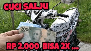 Cara membuat cuci salju motor || cuci salju