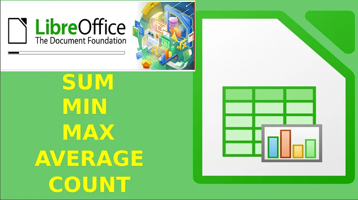 LibreOffice Calc - Sum,Min,Max,Average,Count Function in LibreOffice Calc|Spreadsheet|{Quick Tour}