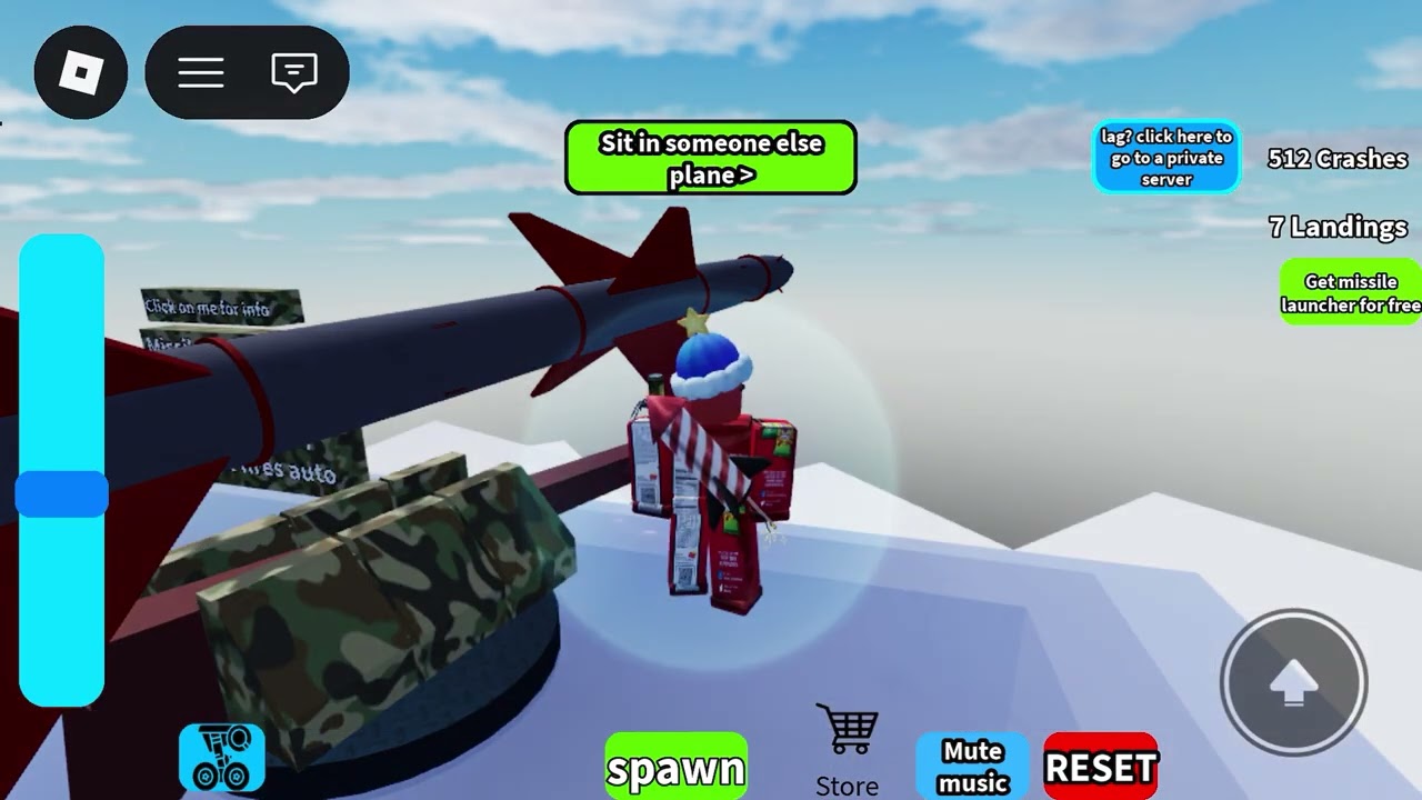 Бум бум (гра: crash or land)