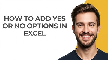 How To Add Yes or No Options In Excel - GUIDE!
