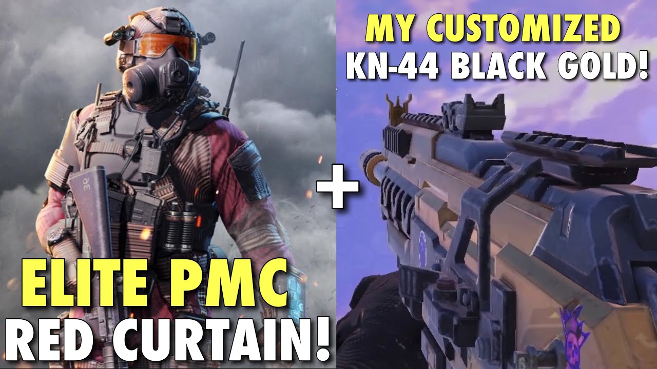 *NEW* ELITE PMC RED CURTAIN GAMEPLAY+CUSTOMIZED KN44 BLACK GOLD GAMEPLAY IN COD MOBILE BATTLE ROYALE