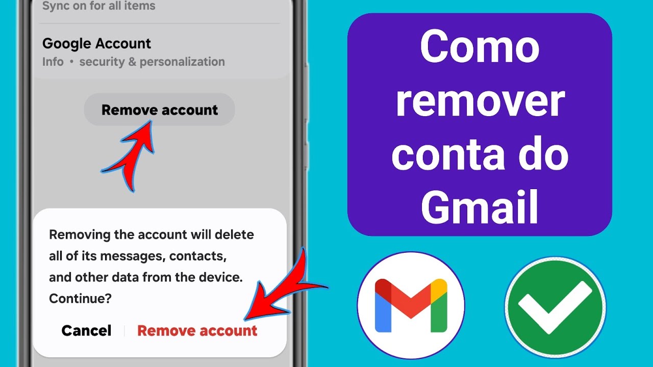 Como remover a conta do Gmail do Android | Excluir conta do Google no ...