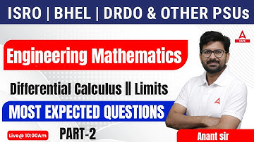 Differential Calculus #2 Engineering Mathematics | Limits Most Expected Questions | By Anant sir