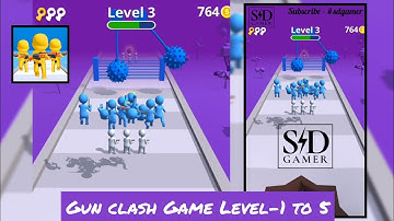 Gun Clash 3D Game Level 1 to 5 | Fighting Game | Gun Clash 3D Satisfying Walkthrough Game Level 1-5