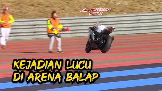 MOTORNYA JALAN SENDIRI??!! KEJADIAN LUCU & UNIK DI ARENA BALAP