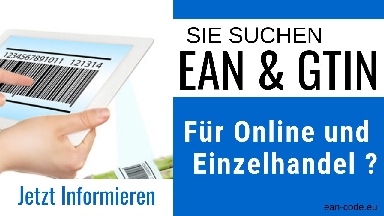 Update EAN Codes für Amazon Ebay, Google- Einzelhandel Barcode Nummer kaufen