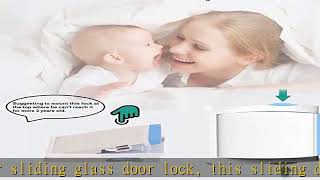Sliding Glass Door Child Lock - OKEFAN 4 Pack Baby Safety Slide Window Locks for Kids Proof Patio C