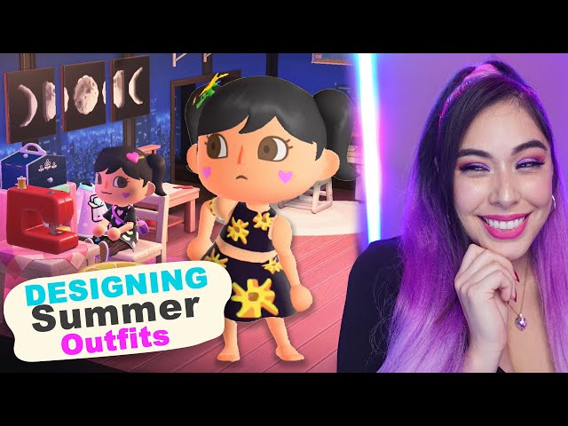 Designing SUMMER clothing in Animal Crossing New Horizons - YouTube
