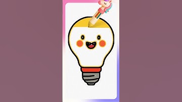 Draw a Light Bulb! ✨ Easy Kids Art! 💡 #howtodraw #forkids #drawing