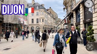 Dijon France 🇫🇷 Walking tour 4K HD April 27, 2024 City Walk Burgundy