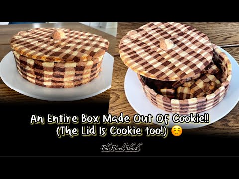 Easy & Simple Checkerboard Butter Cookies In The Shape Of A Box With Cookie Lid!