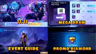 MLBB NEW EVENT | DOUBLE 11 LOTTERY EVENT, MEGA DRAW, PROMO DIAMOND, AND FREE ELITE SKIN - MLBB