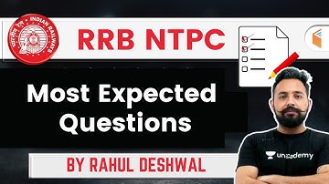 RRB NTPC 2020-21 | Maths by Rahul Deshwal | NTPC Maths Most Expected Questions