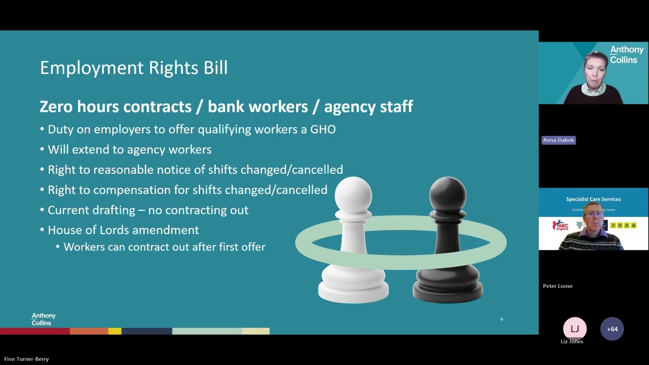 Webinar  - The Employment Rights Bill -  01:12:2025