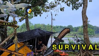 SOLO CAMPING SURVIVAL | 24 HOURS OF RIVER SURVIVAL!