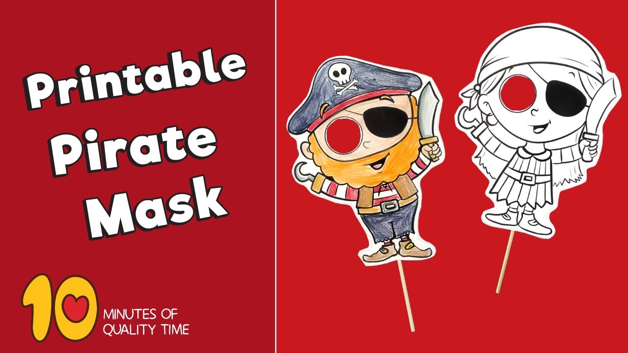 Pirate Mask Printable - YouTube