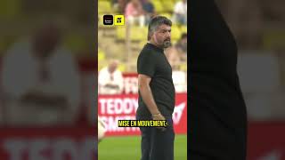 L'attitude géniale de Gattuso à l'échauffement de Monaco - Marseille 🔥 @FreeLigue1 #shorts