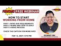 PART 3: FHMOMS FREE WEBINAR ON HOW TO START WORKING FROM HOME - FEB 2021