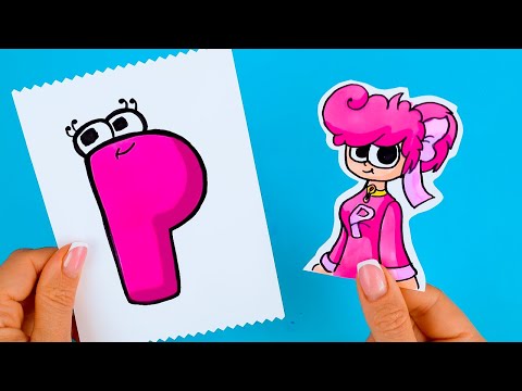 Рисуем Алфавит в реальной жизни Бумажные сюрпризы из бумаги alphabet lore ABCFGHPQ - Поделки Самоделки