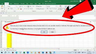 How to Fix Excel There Are One or More Circular References Where a Formula.......