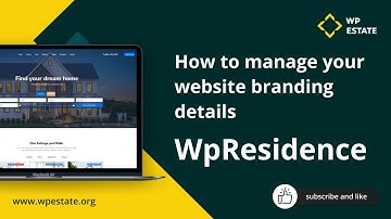 How to manage website logos, colors and fonts  in WpResidence Theme