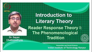 noc18-hs31-Lecture 14-Reader Response Theory: The Phenomenological Tradition
