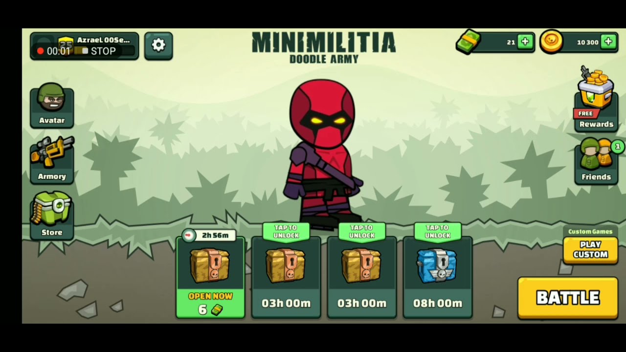 Mini Militia - Deadpool - No Death 25 Scores Free For All Gameplay - Junkyard