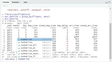 Ejemplo de Transformación y Visualización de Datos con dplyr (operador "the pipe") y ggplot2 de R