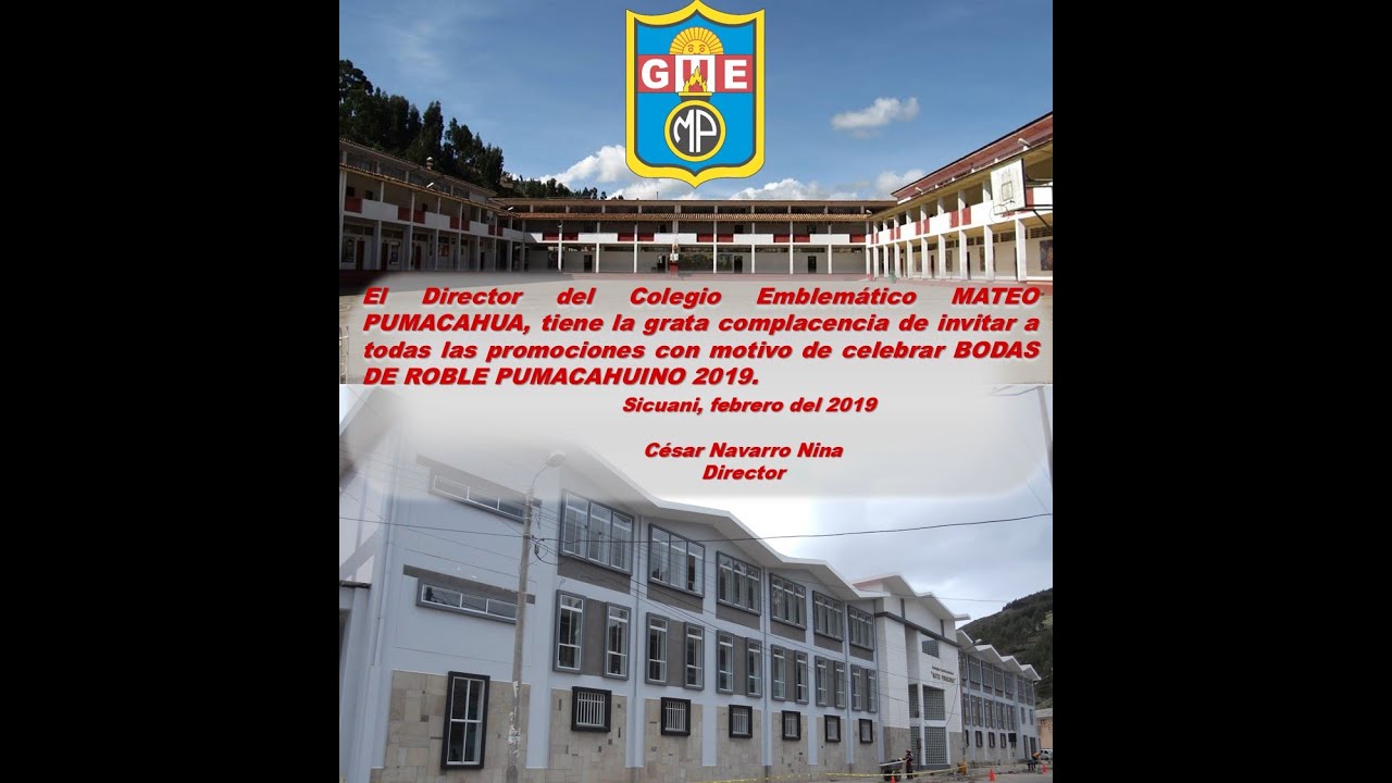 MATEO PUMACAHUA: APERTURA DEL 80 ANIVERSARIO DEL COLEGIO EMBLEMÁTICO PUMACAHUA 2019