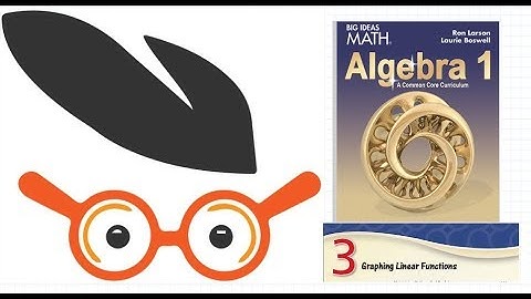 Big Ideas Mathematics Graphing Linear Functions 3.1 Part 2