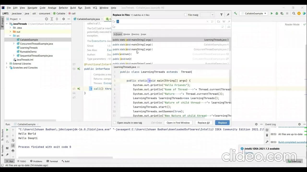 Java Multithreading using Callable Interface YouTube