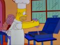 Homer simpson doing bbq