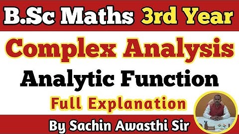 Complex analysis analytic function