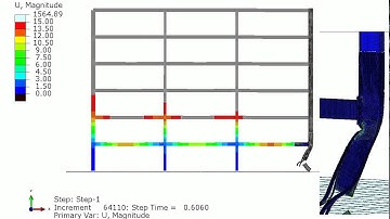 Abaqus - 2D frame under blast load - Joint with solid elements