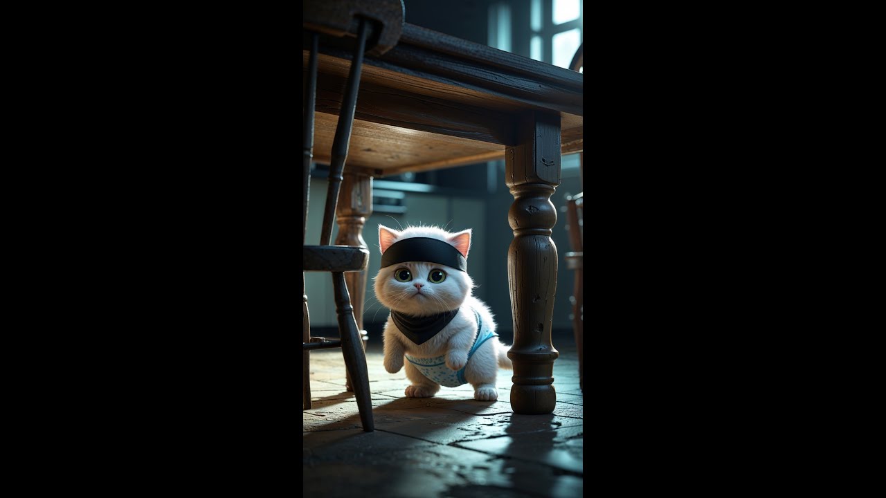 Milk Ninja Cat 🥛🐱 | Funny Pixar Style Short