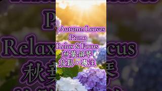 Autumn Leaves & Piano Melodies 🍁 |Soft Background Music for Focus and Relaxation 🎹秋季氛圍鋼琴|專注學習與舒壓放鬆音樂