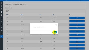 delete row without page submission in apex