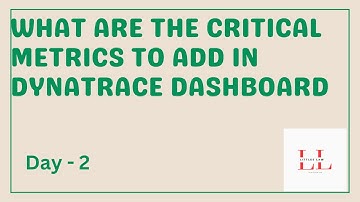 What are the critical Metrics for Performance Testing in Dynatrace Dashboard #dynatracetutorials