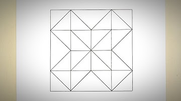 Simple Geometric Square Art for Kids | Geometry Square Drawing | Square Line Art | Square Vector