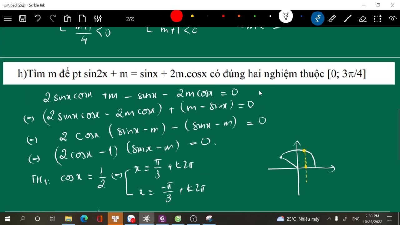 [Đại số 11] Các bài tim để phương trình có m nghiệm thuộc [a,b]