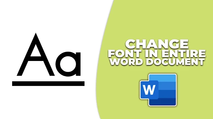 How to change font in entire word document