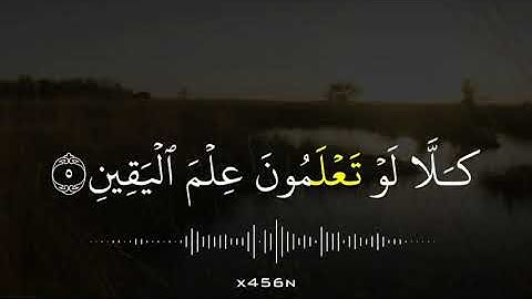 سورة التكاثر بصوت جميل يريح القلب ❤️🩹