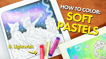 HOW TO COLOR WITH SOFT PASTELS: Easy Backgrounds for Adult Coloring!