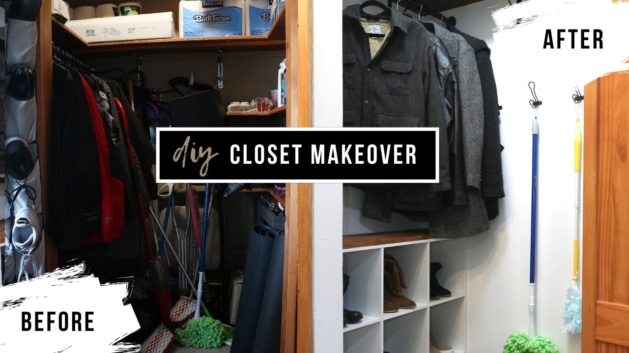 DIY Entryway Closet Makeover - DIY Huntress