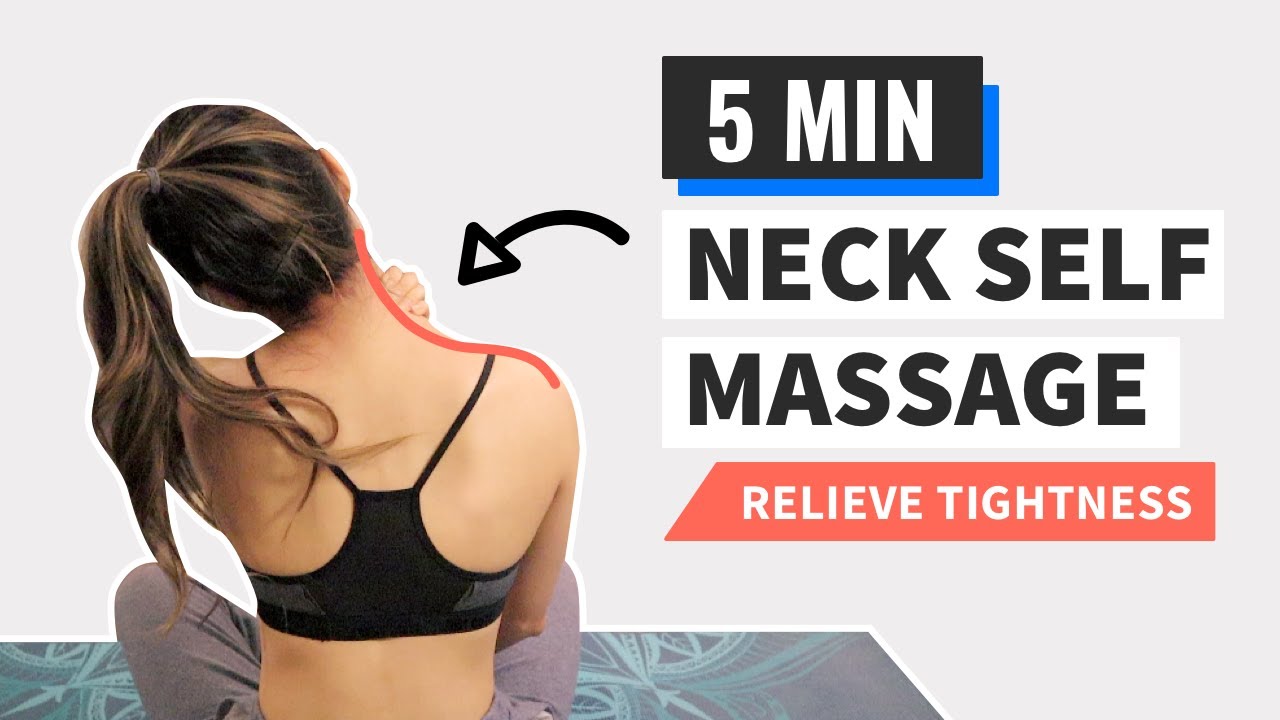 5 Min Neck Self Massage Relieve Tight Shoulders And Neck Youtube