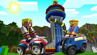 PANCRI Y MAGO PRUEBAN LOS VEHÍCULOS DE LA PAW PATROL EN MINECRAFT 😱