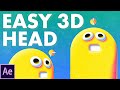 Easy 3d head  after effects tutorial  short  fast