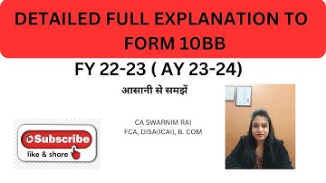 Live filing of Form 10BB for FY 22-23 ( AY 23-24).