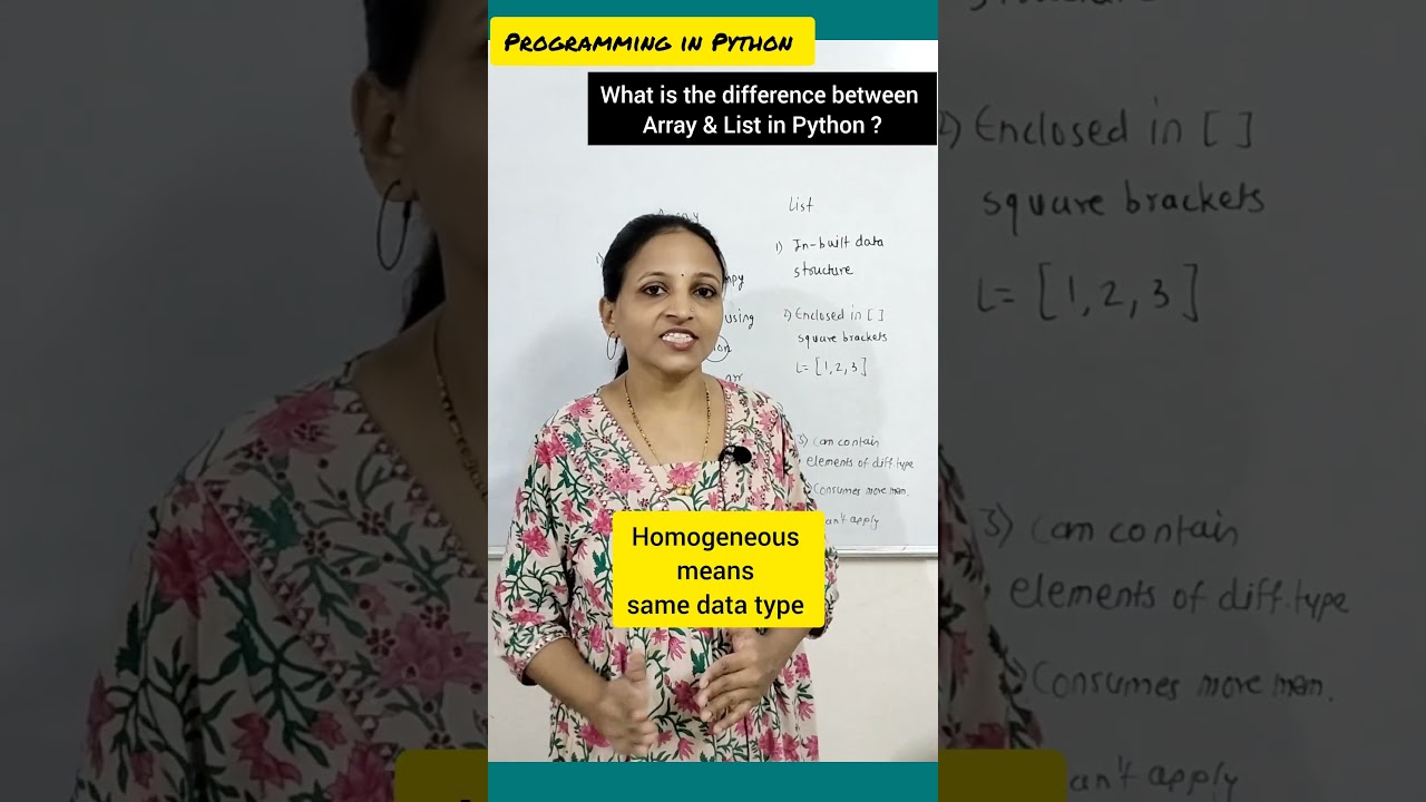 what is the difference between Array & List in Python? 
