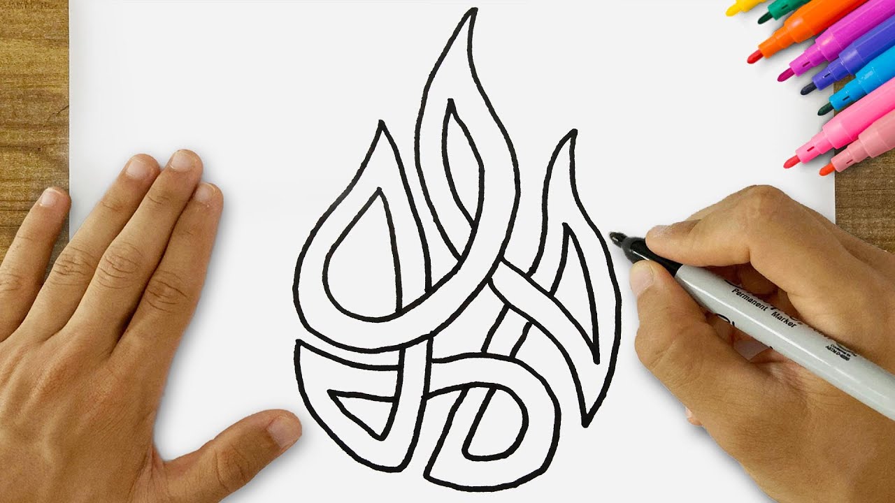 How to Draw Fire? Very Easy Fire Drawing! Easy Fire Drawing Step by ...